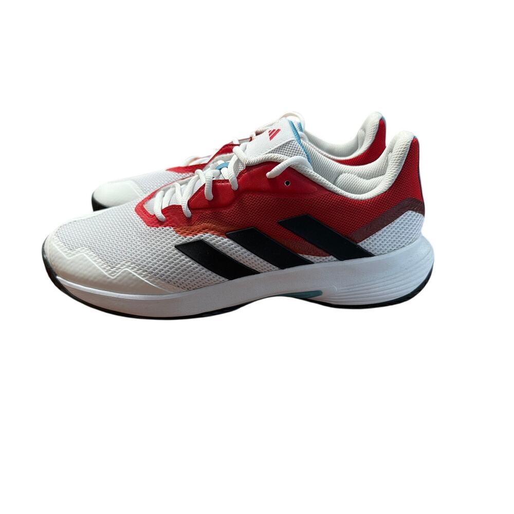 Adidas Mens CourtJam Control M White Red Black Tennis Shoes Sneakers Size 13 New
